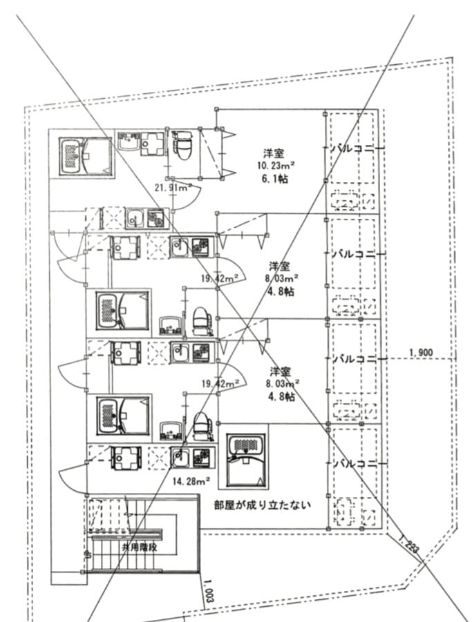 金融機関の提携建築会社が送ってきた図面