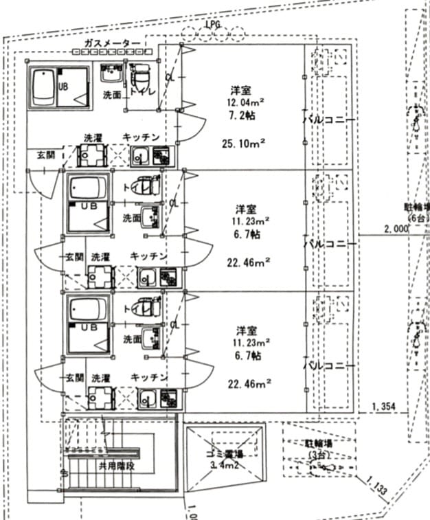 金融機関の提携建築会社が送ってきた図面